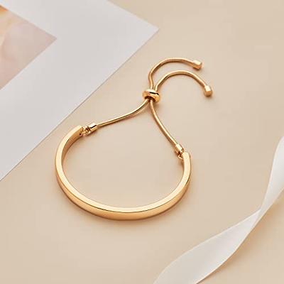 Simple Hoop Bangle Bracelets With Charms Earrings For Women