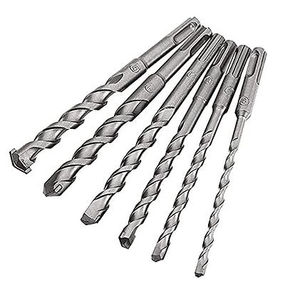 SDS-Plus Rotary Hammer Drill Bit Set Carbide Tip Masonry Drill Bits for  Concrete