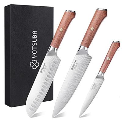 Aoibox 19-Piece Stainless Steel Kitchen Knife Set with Wooden Knife Block, Red