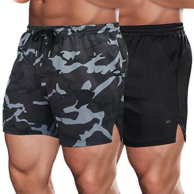 COOFANDY Men's Gym Workout Shorts 5 Inch 2 Pack Athletic Running Shorts  Quick Dry Sport Training Shorts with Pockets