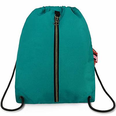 Backpack Bag, Waterproof Swimming Draw String Back Sack with Zip Pocket Gym  Cinch Tote Drawstring String Bags Sackpack Swim Bag for Men Women