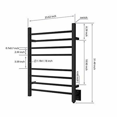 HEATGENE Hot Towel Warmer for Bath Hardwired Heated Drying Rack