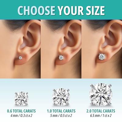 Simple 925 Sterling Silver Moissanite Earrings Men - Temu