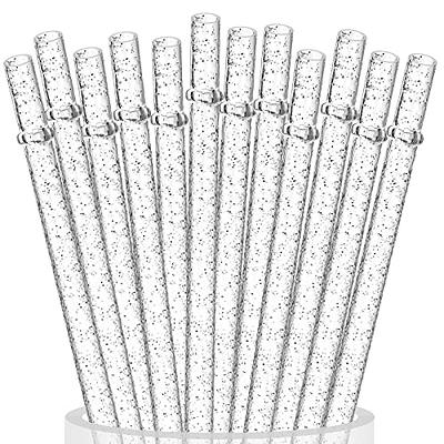 25 Pieces Reusable Plastic Straws for Tall Cups and Tumblers, BPA-Free  Unbreakable Clear Colored Replacement Drinking Straws