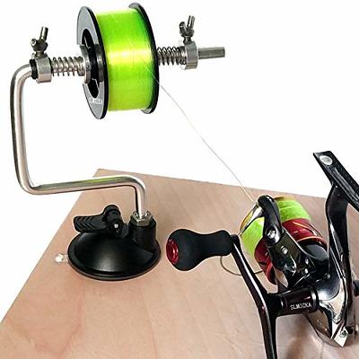 SLMOZKA Fishing Line Spooler Silver Reel Winder Spool Tackle