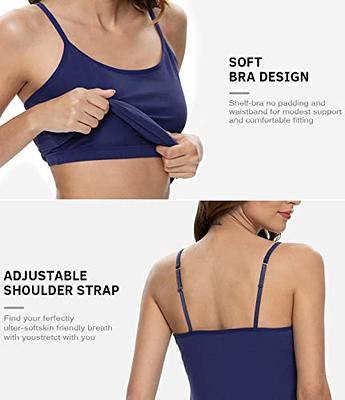  Women Camisole Shelf Bra Adjustable Spaghetti Strap