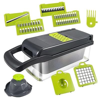 15 in 1 Vegetable Chopper, Veggie Slicer Cutter with 8 Blade Onion Chopper  Large Capacity Vegetable Cutter for Potato Tomato Cucumber Carrot, Safe  without Hurting Hands - Yahoo Shopping
