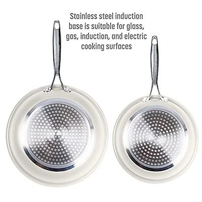 Goodful Ceramic Nonstick 2 Piece Frying Pan Set, 8 Inch and 9.5