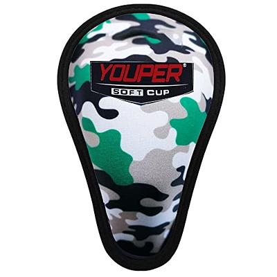Youper Youth Brief w/Soft Athletic Cup, Boys Underwear w/Baseball Cup  (2-Pack) White X-Small