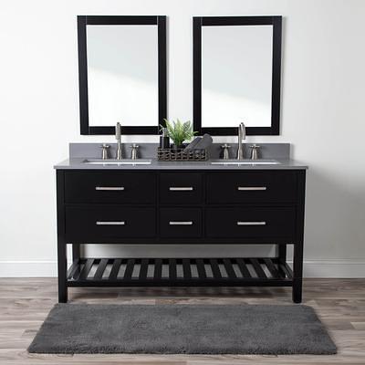 Cora 48 inch Solid Oak Bathroom Vanity with Rectangular Undermount Sink - Navy by Randolph Morris RMAST-48NB-SQB