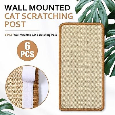 FUKUMARU Cat Scratcher Mat, 23.6 X 15.7 Inch Natural Sisal Cat Scratch  Mats, Horizontal Cat Floor Scratching Pad Rug with Sticky Velcro Tapes,  Protect