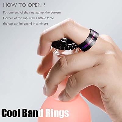 EIELO 9Pcs Stainless Steel Band Rings for Men Women Cool Fidget Spinning  Chain Ring Anxiety Relief Fashion Simple Wedding Engagement Black Ring Set  - Yahoo Shopping