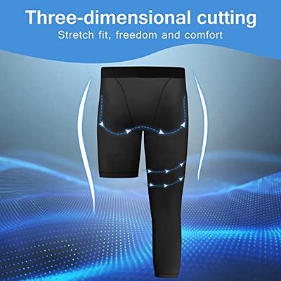 Hotfiary Men's 3/4 One Leg Compression Pants Basketball Athletic Running Tights  Leggings Base Layer, (2 Pieces) : : Clothing, Shoes & Accessories