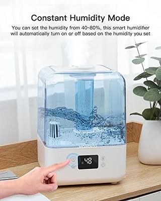 Air Humidifier 4.5L 2-in-1 Cool & Warm Mist Humidifier, Indoor Ultrasonic Humidifier with Essential Oil Box & Remote Control for Bedrooms, Offices, PL