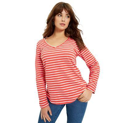 Simple Stripe V-Neck T-Shirt