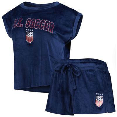 Women's Concepts Sport Navy Denver Broncos Plus Size Badge T-Shirt & Flannel Pants Sleep Set