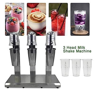 Commercial Milkshake Machine Maker Ice Cream Mixer Smoothie Frappe Double  Head 2-Head Stainless Electric Milk Shaker Maker Drink Mixer Machine  Smoothie Blender Commercial Stainless Milk Shake Machine 