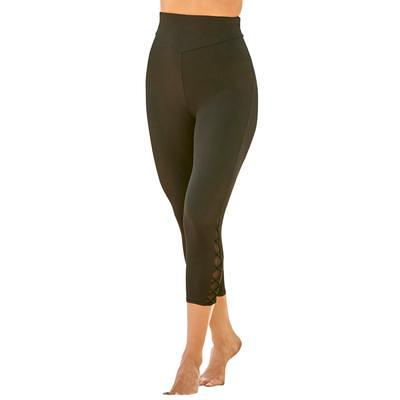 Plus Size Women's High-Waisted Swim Capri by Swim 365 in Black