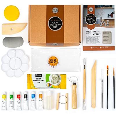 Pottery Kit, Clay Kit, Clay Kit for Kids, Adults & Beginners, DIY Air Dry  Clay Kit