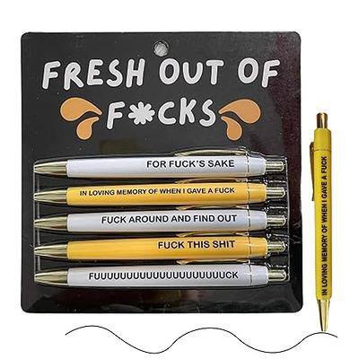 DENGWANG Funny Gel Pen Bad Fun Ballpoint Pen Describing Mentality, Swear  Word Daily Pen Set of The Week (5PCS-C)