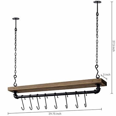 Black Wall-Mounted Industrial Pipe, 3-Arm Swivel Towel Bar Rack – MyGift