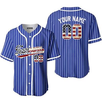 America # 1 Baseball Jersey (Red, White & Blue)