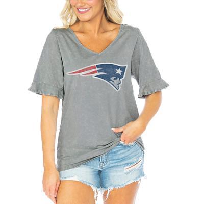 Women's Heathered Gray Philadelphia Eagles Plus Size Lace-Up V-Neck T-Shirt