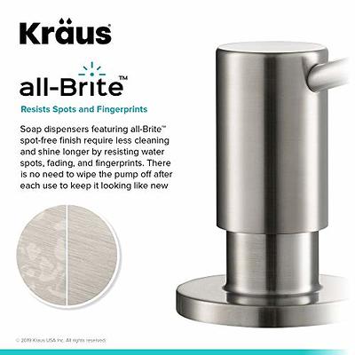 Kraus Soap Dispenser in Stainless Steel, Silver