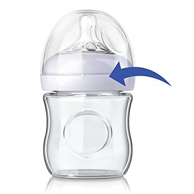 Philips Avent Natural Glass Baby Bottle, Clear, 8 oz