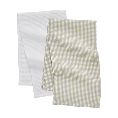 My Texas House Waffle Cotton Kitchen Towels - Beige - 16 x 28 in