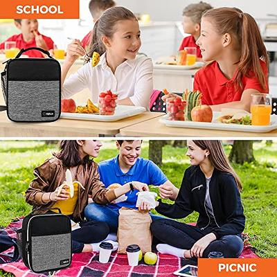 Pop Lunch Box for Girls Kids Reusable Lunch Bag for School Supplies  Insulated Lunch Tote Bag- Picnic Leakproof Cooler Lunch Boxes with  Adjustable