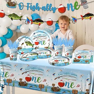 Ofishally One Birthday Decorations,142Pcs Gone Fishing 1st Birthday Party  Supplies Tableware Includes 1st Birthday Plates Napkins Cups Tablecloths  for O Fishally One First Birthday Baby Shower Party - Yahoo Shopping