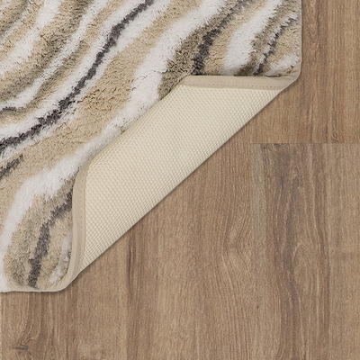 Mohawk Home Boardwalk Bath Cotton Reversible Taupe 2' x 5