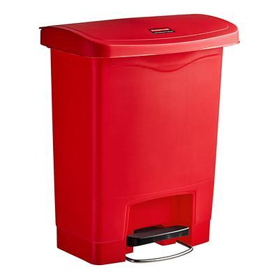 Lavex 92 Qt. / 23 Gallon Gray Rectangular Step-On Trash Can