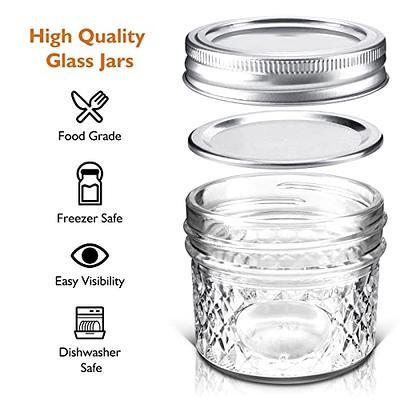 Glass Jars, KAMOTA 4 oz Mini Glass Jars with Lids Perfect for Mason Jars,  Canning Jars