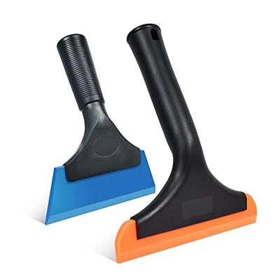 Gomake GOMAKE Long Reach Handle Window Tint Squeegee with Scrubber,Include  2 Extra Scouring Cloth, for Auto Film Installing, Car