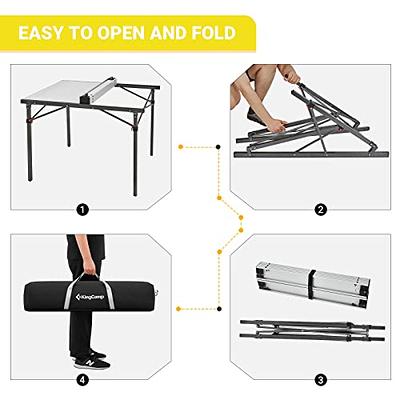 KingCamp Portable Camping Table Folding Table Aluminum Roll Up