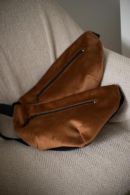 Leather Hip Bag Brown Belt Bag Convertible Fanny Pack Bum 