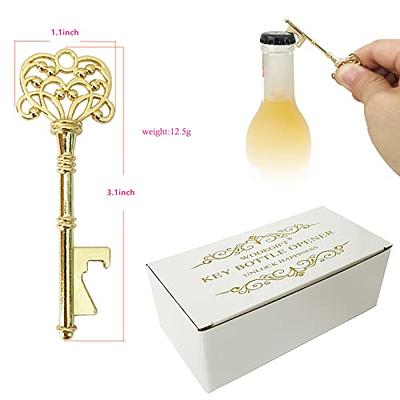 50pcs Wedding Favors Skeleton Key Bottle Opener with Escort Tag Card