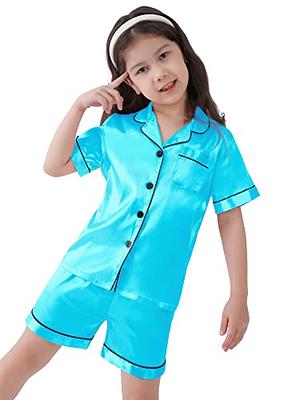 SWOMOG Satin Pajamas for Girls Boys Baby Button-Down Pjs Sets Two-Piece  Lounge Sets Soft Silk Sleepwear - Yahoo Shopping