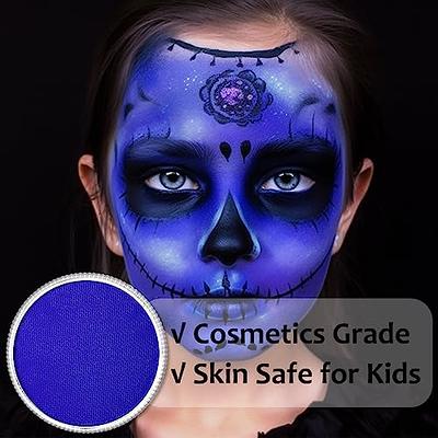  CCbeauty Light Blue Face Body Paint 68g - Water Activated  Professional Face Painting, Non-Toxic Water Based Halloween Makeup  Supplies, Easy On Off, Hypoallergenic on Sensitive Skin for Kids Adults 