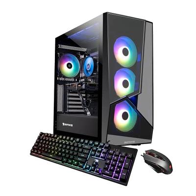  ViprTech Whiteout Gaming PC Desktop Computer - AMD Ryzen 5  5600G (12-Core 4.4Ghz), AMD Radeon RX Vega 7 Graphics, 16GB DDR4 RAM, 128GB  NVMe SSD, 1TB HDD, WiFi, RGB, Win 10