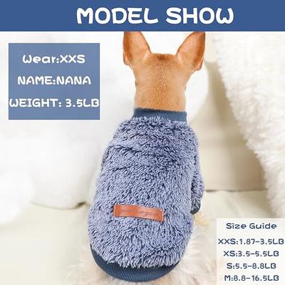 4 Pieces Small Dog Sweaters Chihuahua Fleece Clothes XXS~S Winter Warm –  KOL PET