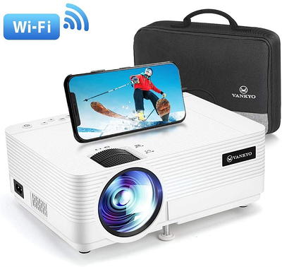 4K Projector with 5G WiFi and Bluetooth, 480 ANSI 15000L Native 1080P Projector  4K Support, Portable Mini Projector with 120'' Screen for Outdoor Movie  Home Compatible w/ HDMI/USB/TV Stick/PS5