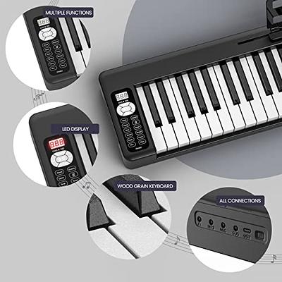 Cossain 88 Key Digital Piano, Folding Piano Keyboard [Full  Size/Semi-Weighted/Touch Sensitive] Portable Piano with Piano Bag,  [Bluetooth & MIDI]