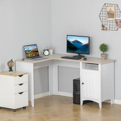 HOMCOM Computer Desk for Small Spaces, Study Writing Desk, Corner