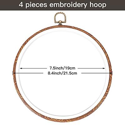 Caydo 12 Pieces 8 Inch Embroidery Hoops, Cross Stitch Hoop Ring for Art  Craft Handy Sewing
