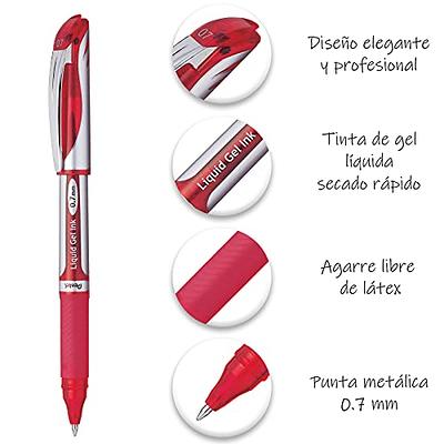 Pentel ENER-GEL Deluxe Liquid Gel Pen, Medium Line, Metal Tip, Red Ink, Box  of 12 (BL57-B) - Yahoo Shopping