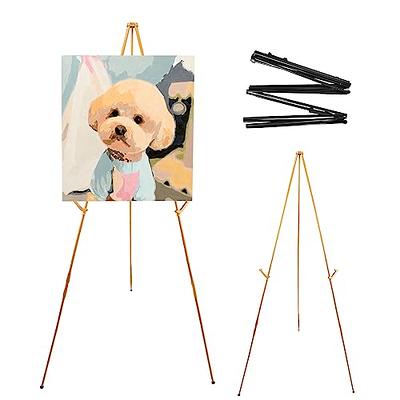 STARHOO Display Easel Stand for Wedding Sign & Poster 63'' Portable Art Easel for Floor Adjustable Metal Easel Black