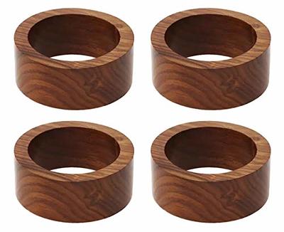 Napkin Rings Set of 12, Wooden Napkin Rings Artisan Crafted in India,  Tabletop Decor